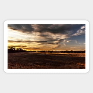 Wind Turbines at Sunset Sticker